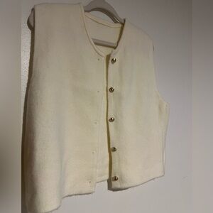 Cream Button-Up Vest